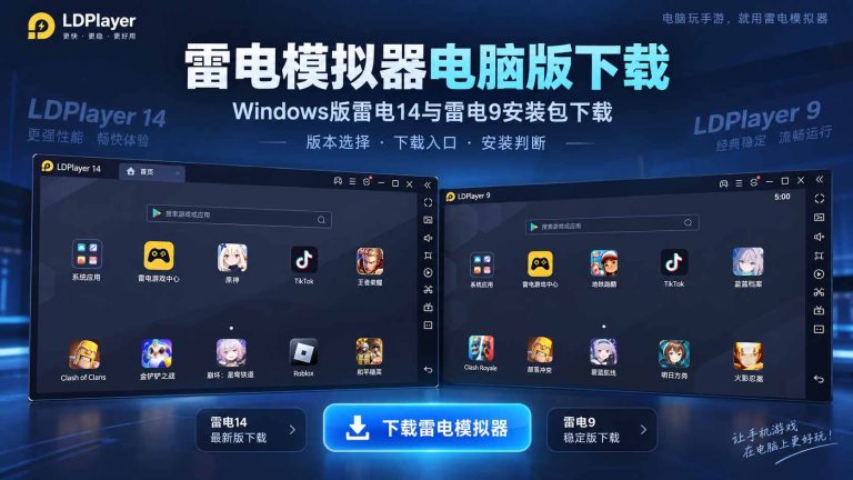 雷电模拟器电脑版下载：Windows版雷电14与雷电9安装包下载